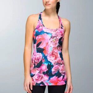 Lululemon Secret garden floral cool tank 4 vintage unique small yoga racerback